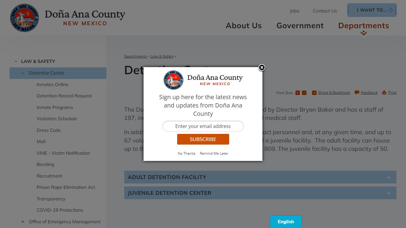 Detention Center | Doña Ana County, NM